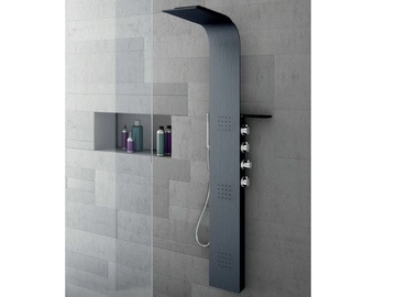 LAMA Alulife® - Wall-mounted thermostatic Alulife® shower panel with overhead shower by Gruppo Geromin - view 2